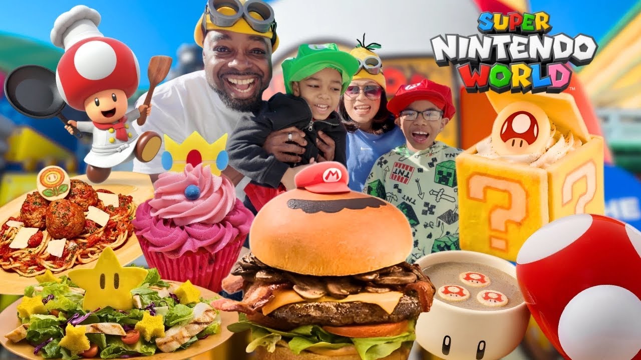 WE ATE EVERYTHING! 🍄 First Time at Toadstool Cafe FULL Review! | Super Nintendo World Food