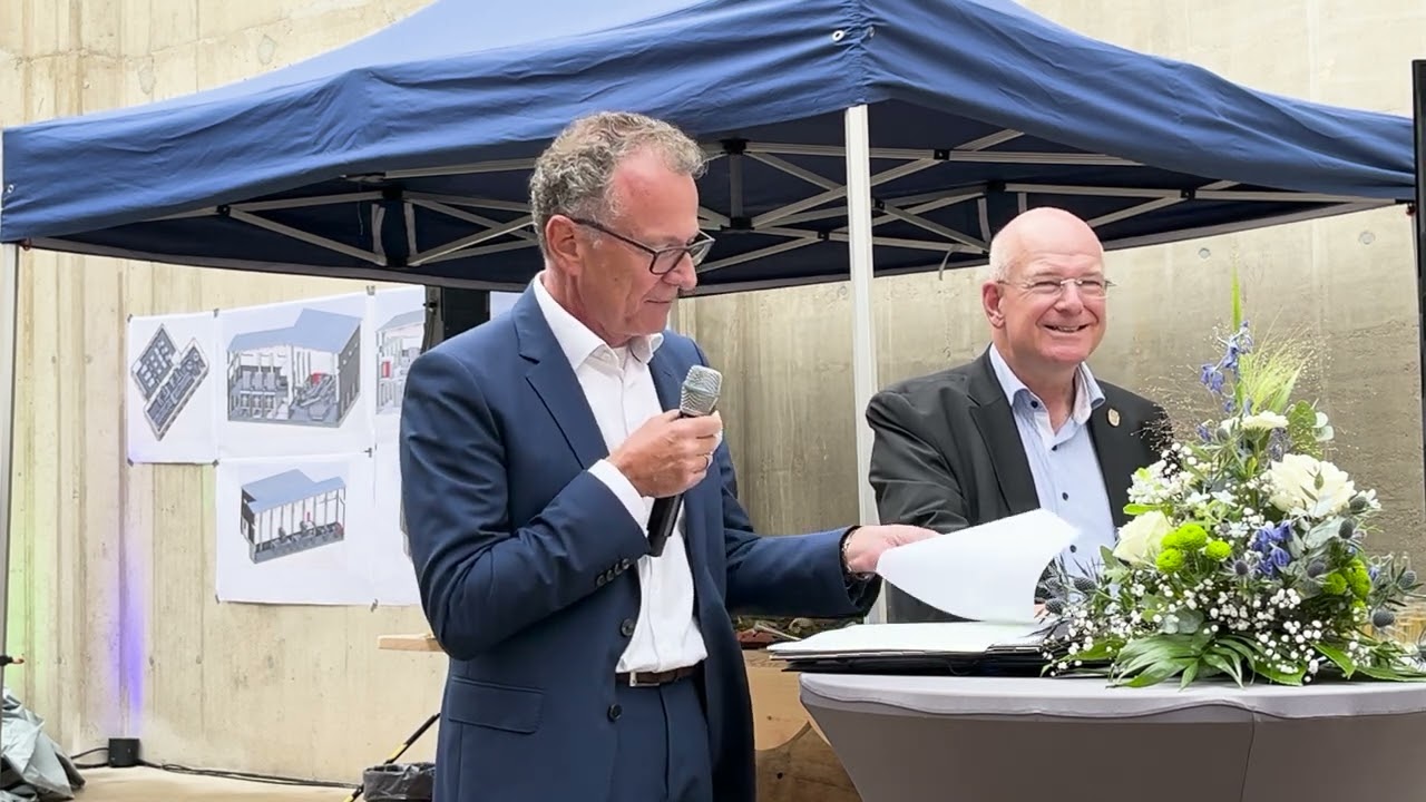 Richtfest Hochbauten Gruppenkl&auml;ranlage D&uuml;ren
