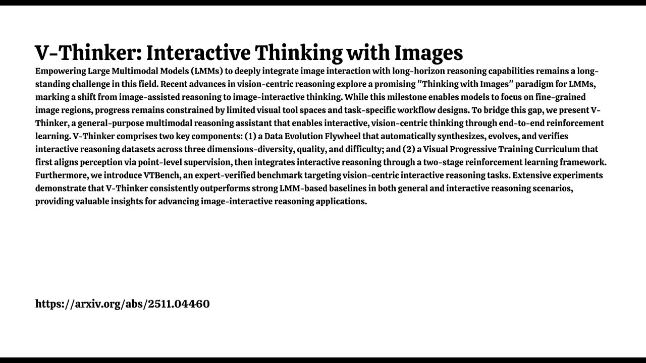 V-Thinker: Interactive Thinking with Images