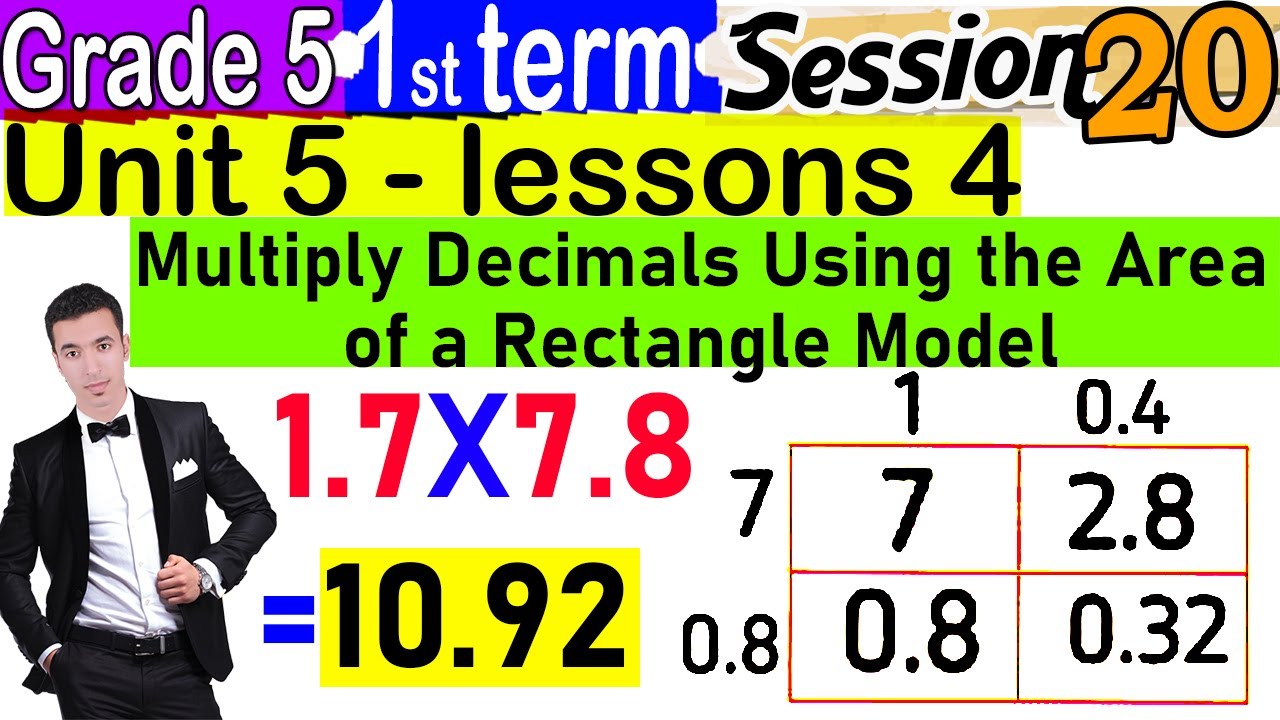 Multiplying Decimals Using the Area of a Rectangle Model - Grade 5 - 1st term - Session 20