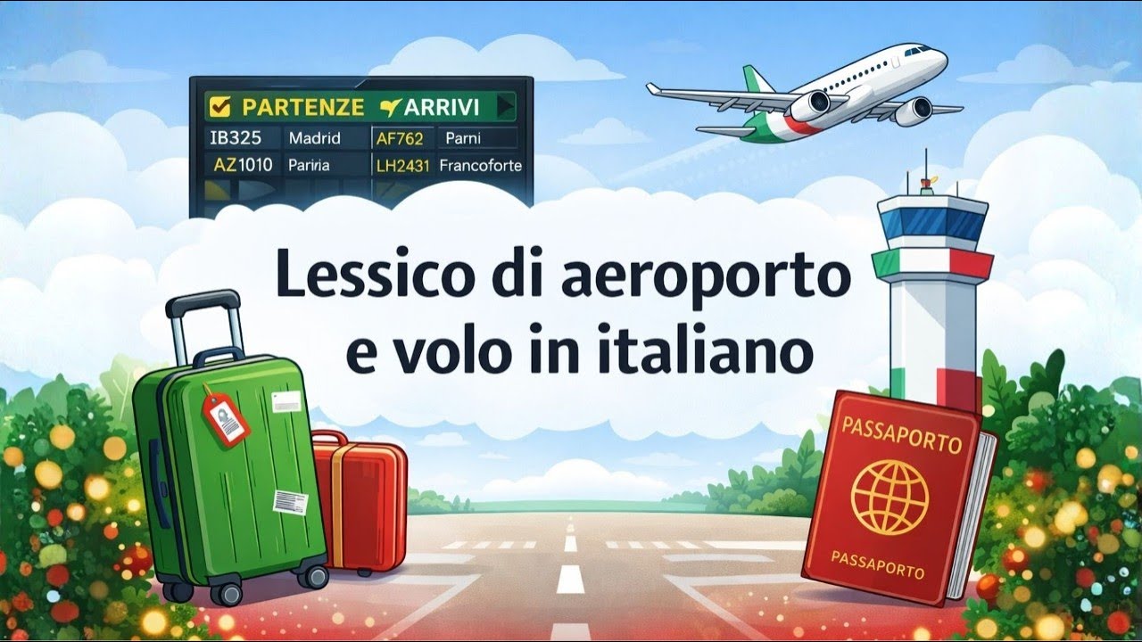 لغت‌نامه فرودگاه و پرواز در ایتالیایی | Lessico Aeroporto