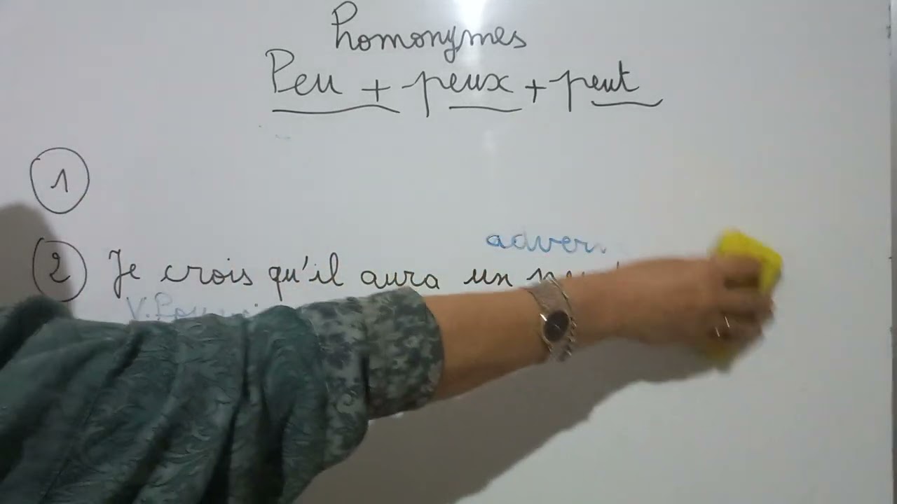HOMONYMES : PEU / PEUX / PEUT