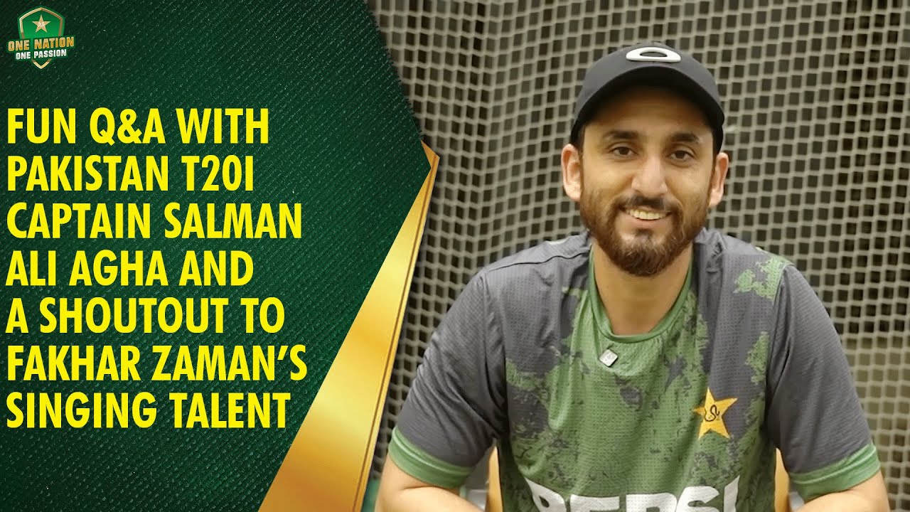 Fun Q&A with Pakistan T20I captain Salman Ali Agha and a shoutout to Fakhar Zaman’s singing talent 🎤