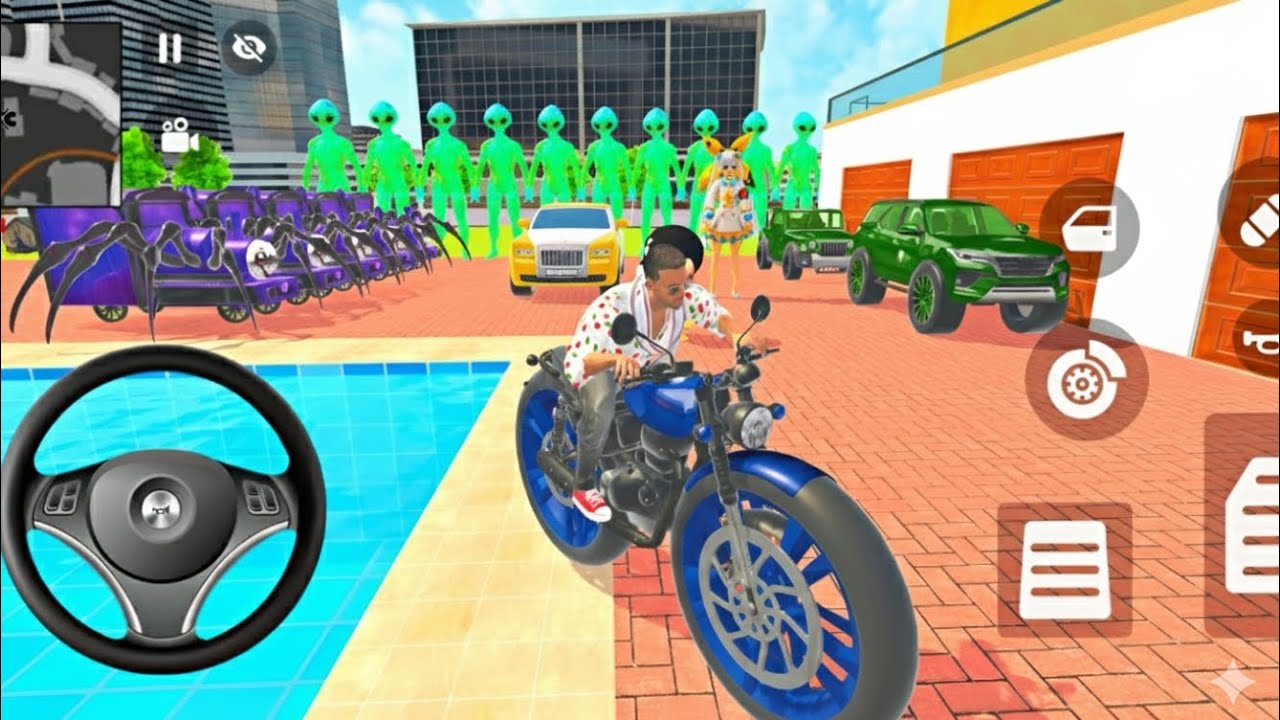 Car bike game*Franklin ordered an Indian police car and bike or creta in the game 🎮 bike 🚳 🚨