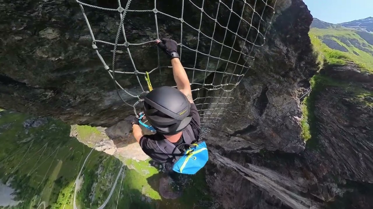 Via ferrata de Moiry. Le filet