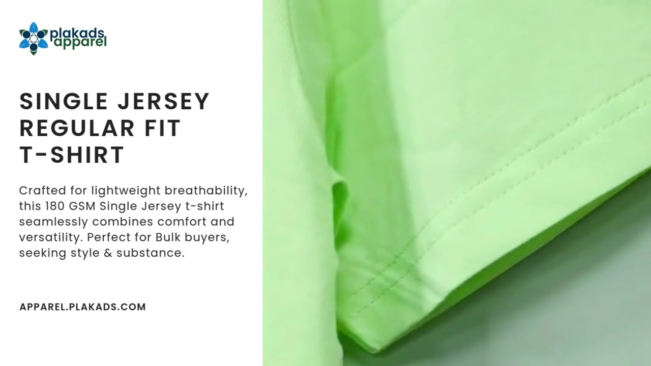 Sea Green T-shirts | 180 GSM Single Jersey | Regular Fit | Plakads Apparel | Wholesale