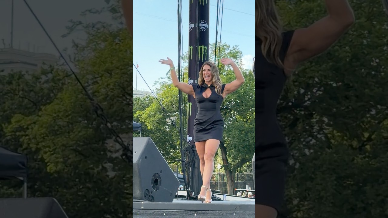 🔥 Mackenzie Dern greeting fans at the UFC White House event