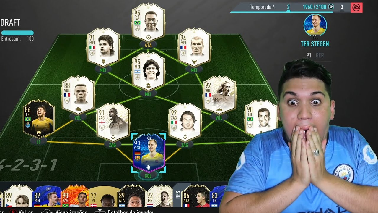 EU CONSEGUI ! TIME FULL ICON RECORDE MUNDIAL FUT DRAFT 193 NADA AGORA E DRAFT 194 !