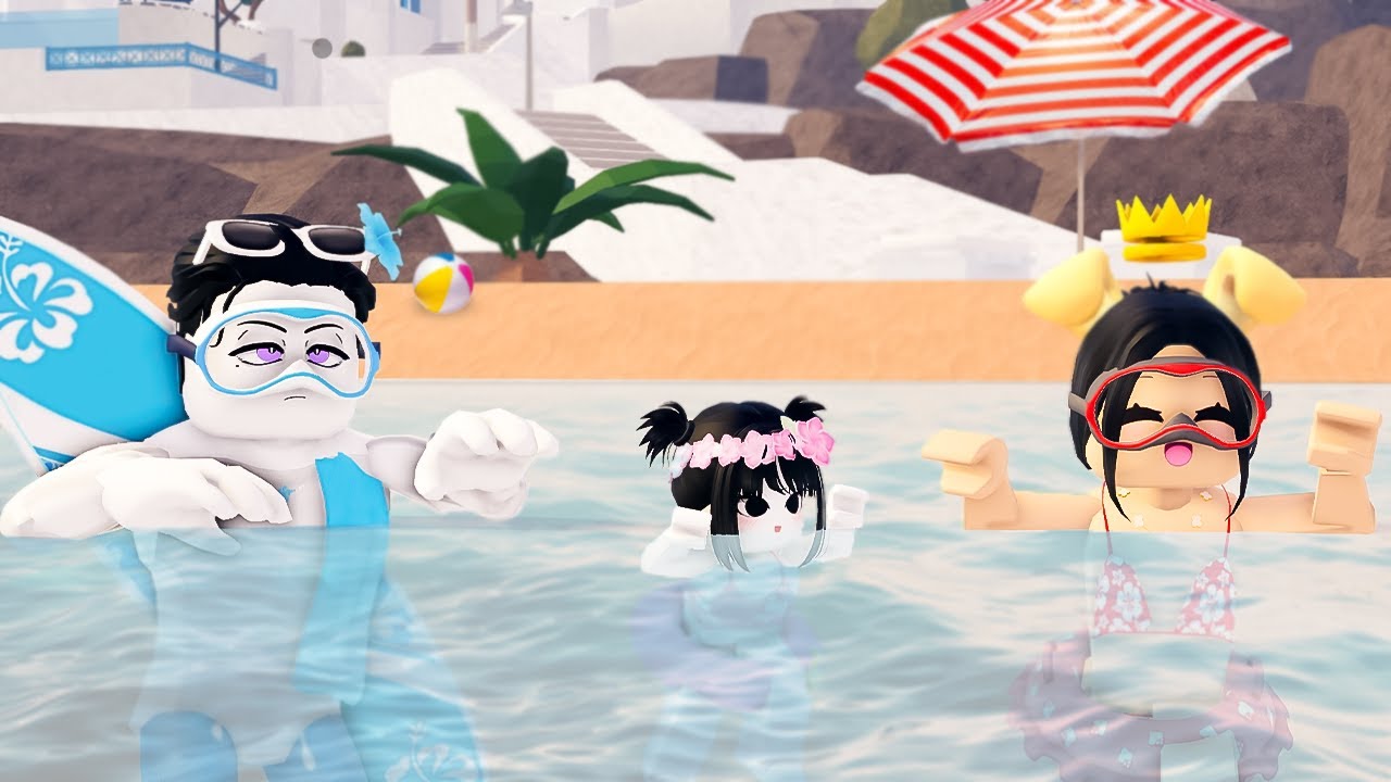 Il Nostro PRIMO BAGNO ESTIVO in FAMIGLIA su ROBLOX BERRY AVENUE!