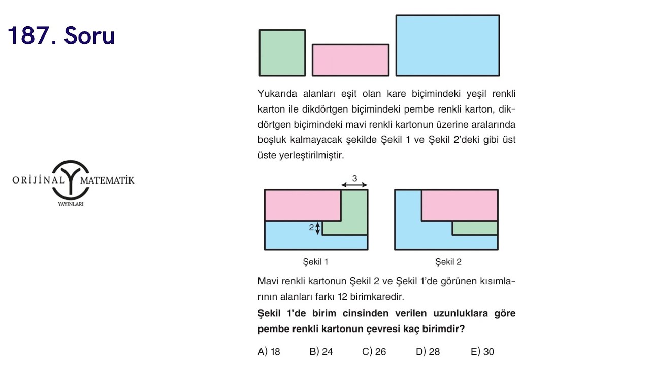 Günün Geometri Sorusu-187 (Orijinal Yayınlarından) | YKS2026 