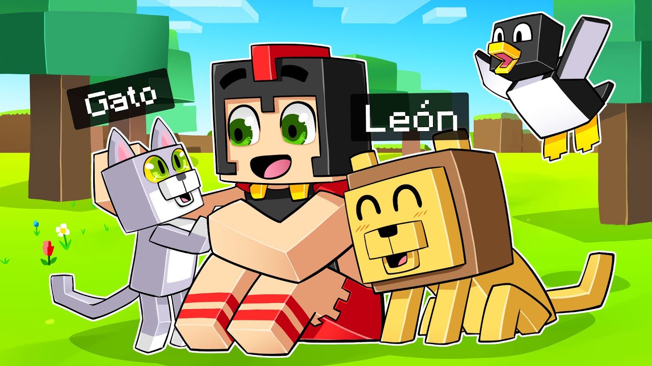 Adoptamos CUALQUIER ANIMAL en MINECRAFT 🦁😱 INVICTOR MASCOTAS