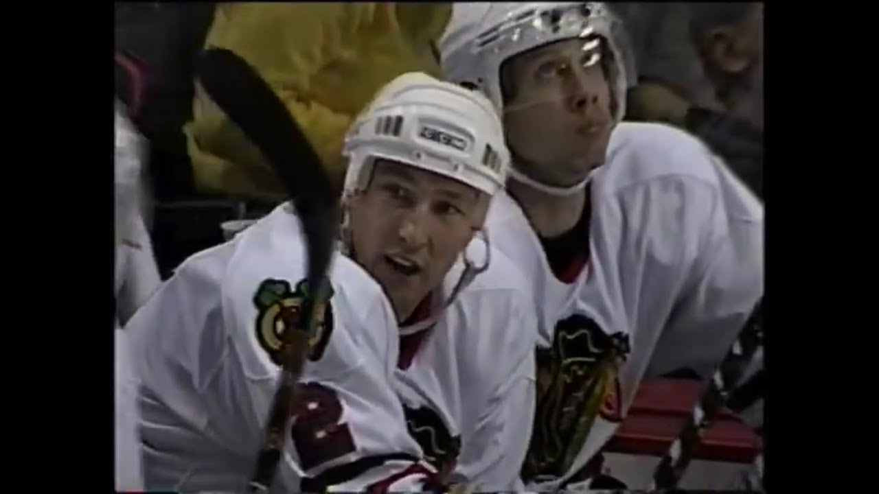 Chicago Blackhawks @ Nashville Predators - Nov. 21, 2001 - Alex Zhamnov, Tony Amonte, Boris Mironov