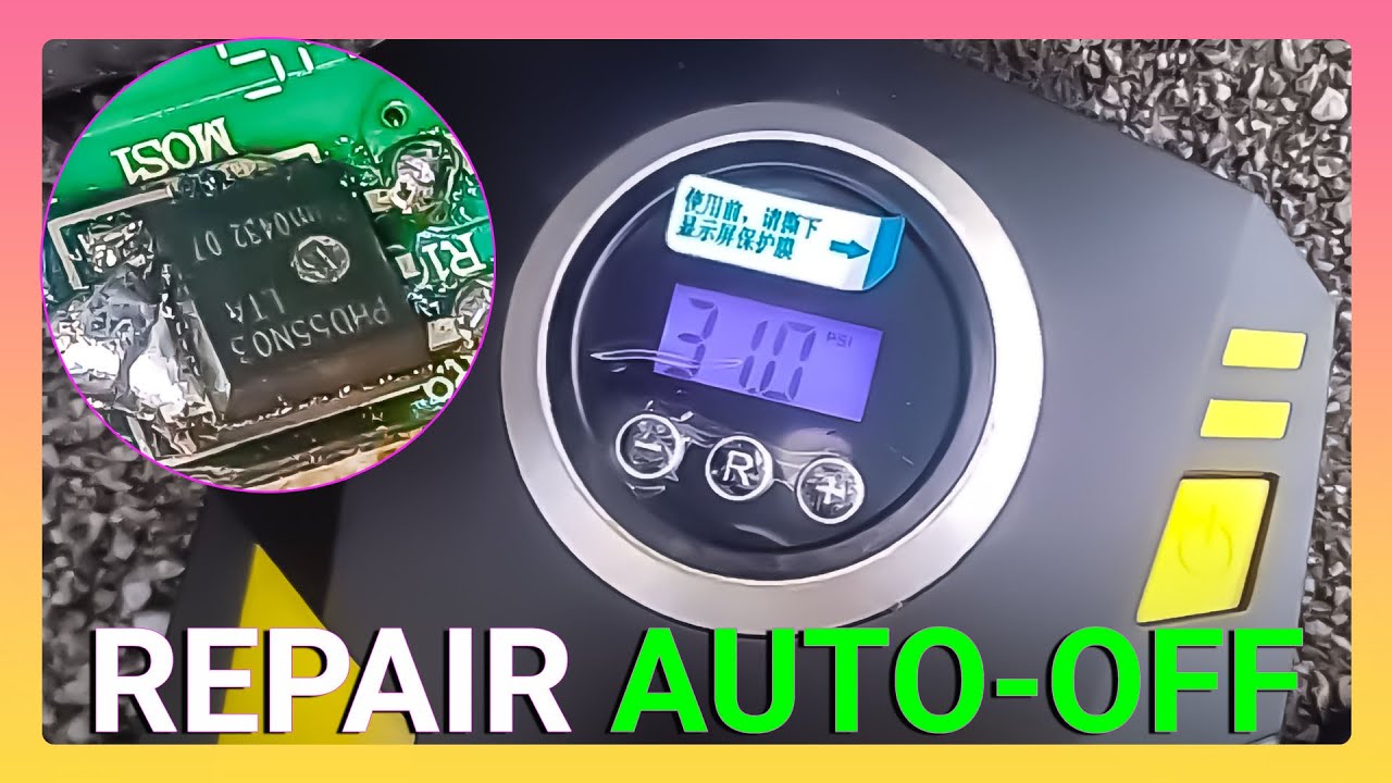 How to fix SUITU ST-5002 Portable 12v Tire Inflator pump Faulty Auto Off | pam tayar rosak auto off