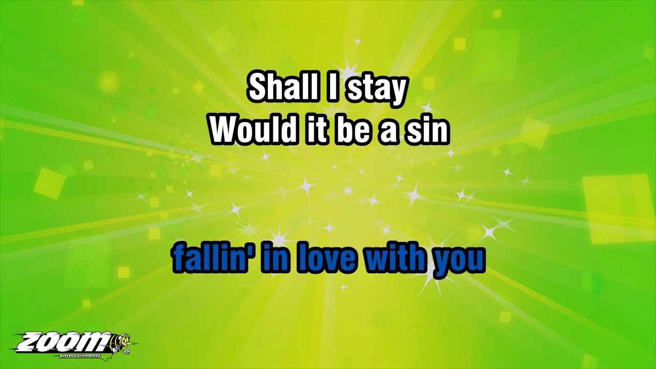 UB40 - I Can't Help Falling In Love With You (Karaoke Version) with Lyrics On Screen