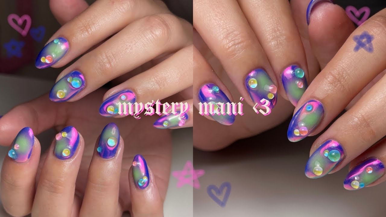 Chrome & Airbrush Auras ✨ Mystery Mani | Icegel Sunset Glow Powder