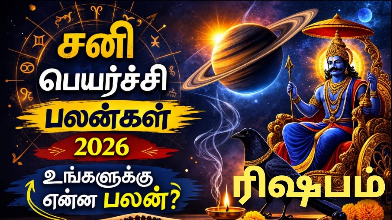 sani peyarchi palangal 2026 rishabam | சனி பெயர்ச்சி பலன்கள் 2026 to 2028 tamil | ரிஷப ராசி பலன்கள் 