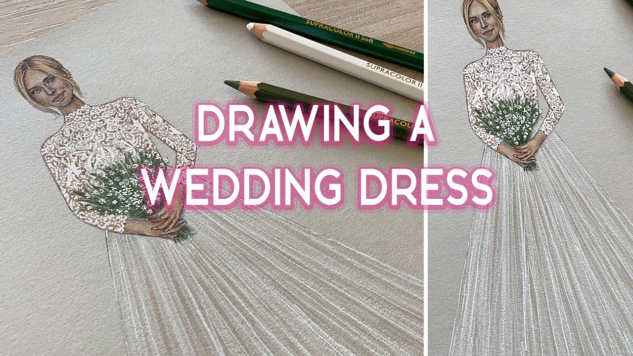 Figurino di Moda/Disegnare un abito da sposa (Chiara Ferragni)