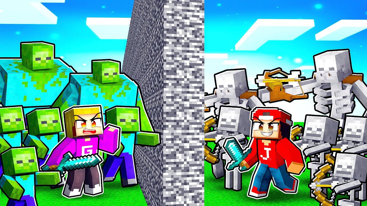 Giel VS Jessy Mob Battle In Minecraft!