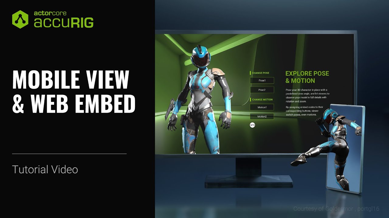 Customizing 3D Character Display for Mobile Showcase and Web Embed | ActorCore 3D Viewer