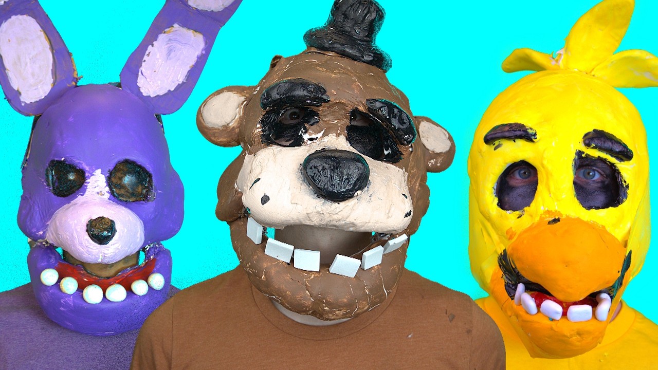 Trying DIY FIVE NIGHTS AT FREDDY'S TikTok Makeup looks!