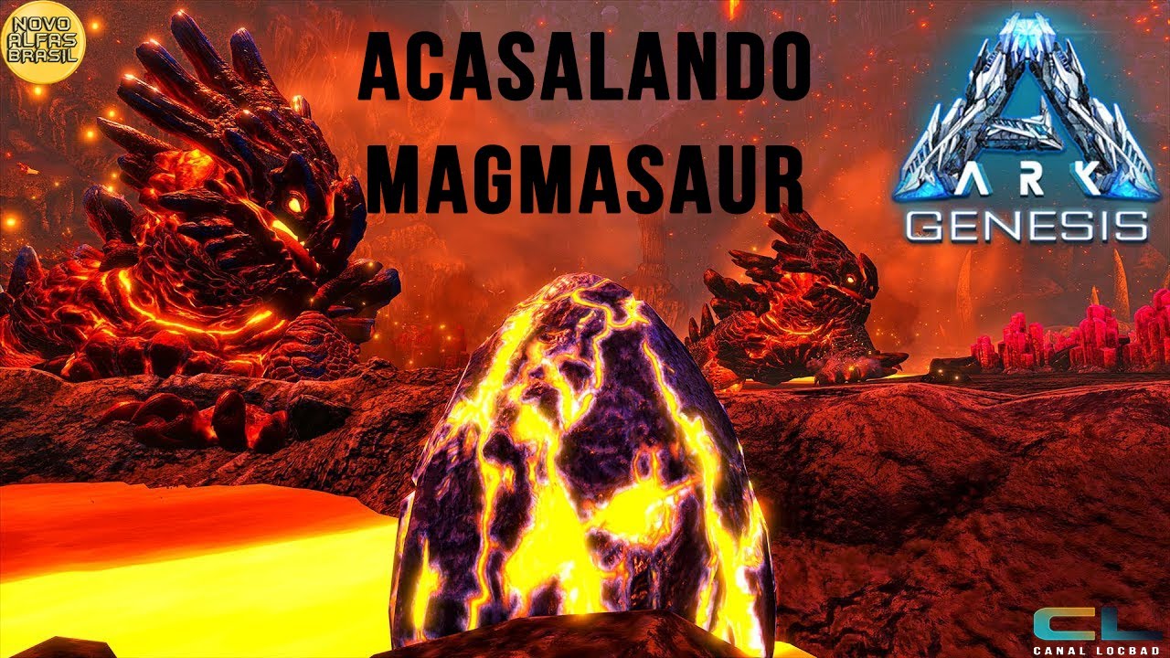 #ARKSURVIVAL GENESIS GAMEPLAY PTBR:  ACASALANDO MAGMASAURO