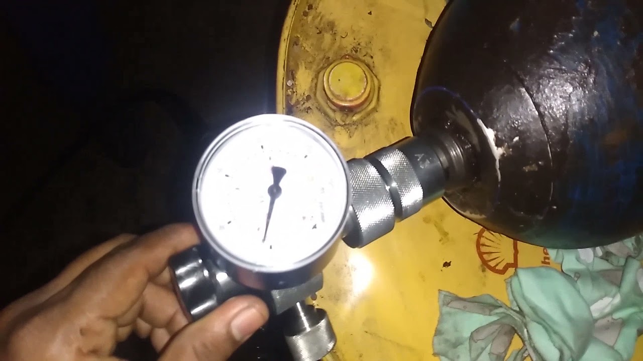How to Charge the Hydraulic Accumulator, with Nitrogen Gas cylinder, Practical explanation in Tamil.