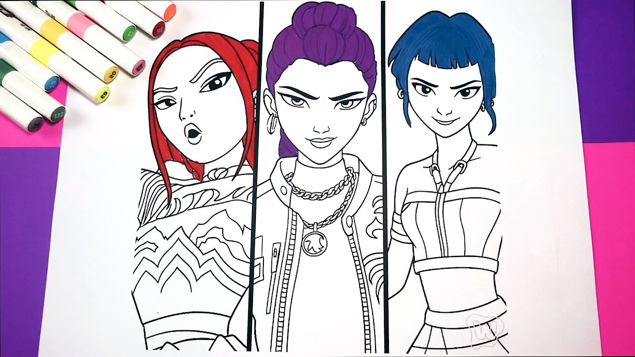 How To Draw P2 - Kpop Demon Hunters Coloring Pages: Rumi, Zoey, Mira | Satisfying ASMR