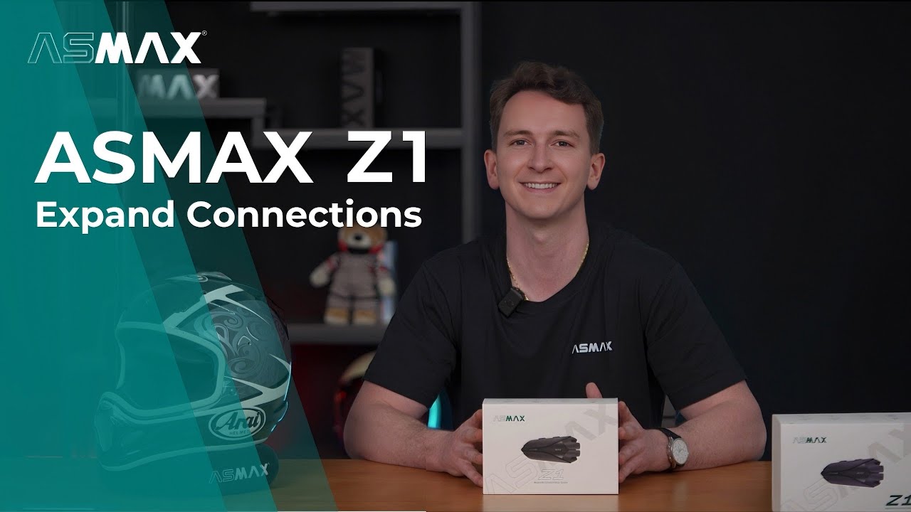 ASMAX Z1 Motorcycle Bluetooth Headset | CONNECT WITH DIFFERENT BRANDS (UNIVERSAL PAIRINGS)