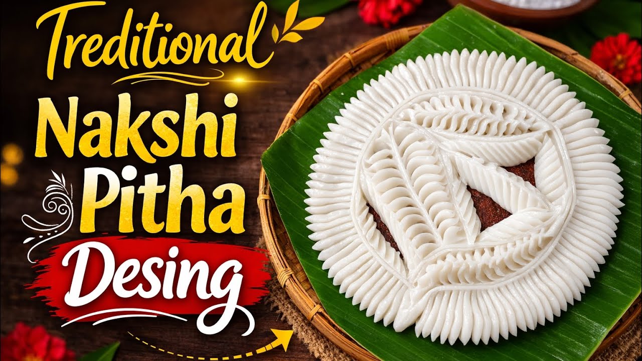 Easy Traditional Nakshi Pitha Design | Beautiful Bangladeshi Nakshi Pitha Recipe