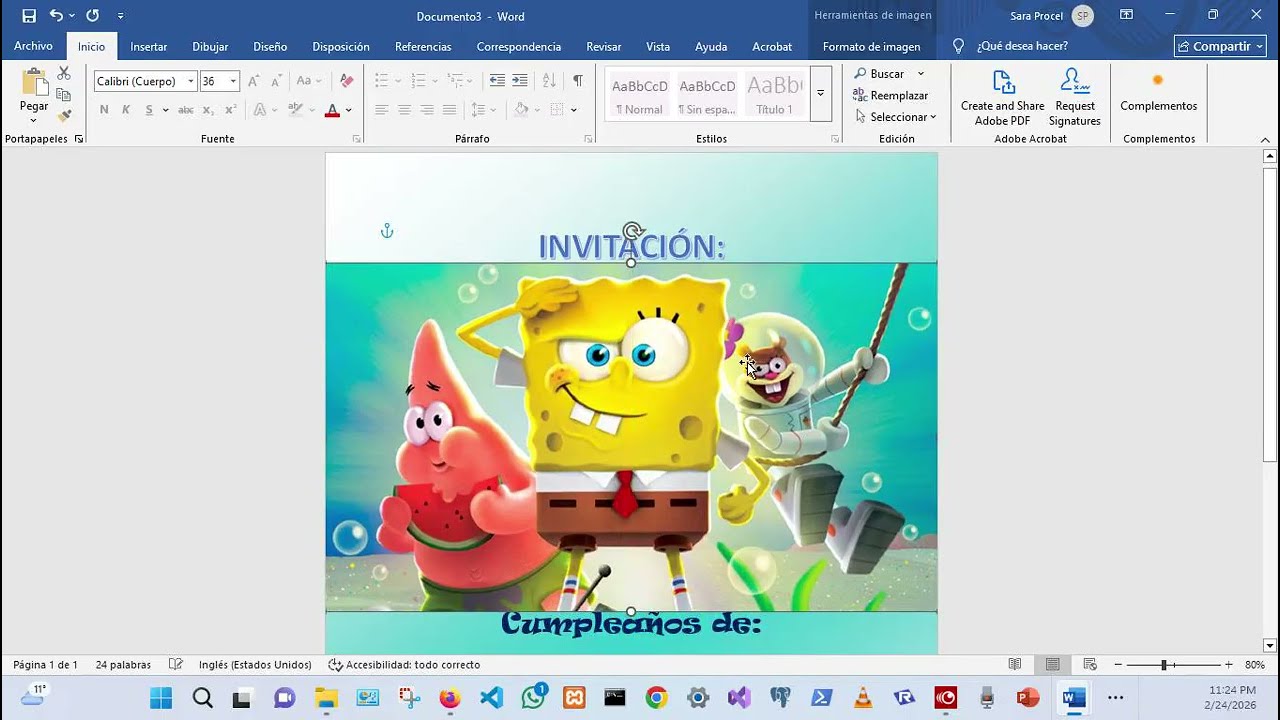 🎂 ¡CREA TU PROPIA INVITACIÓN DE CUMPLEAÑOS EN WORD! 🎉