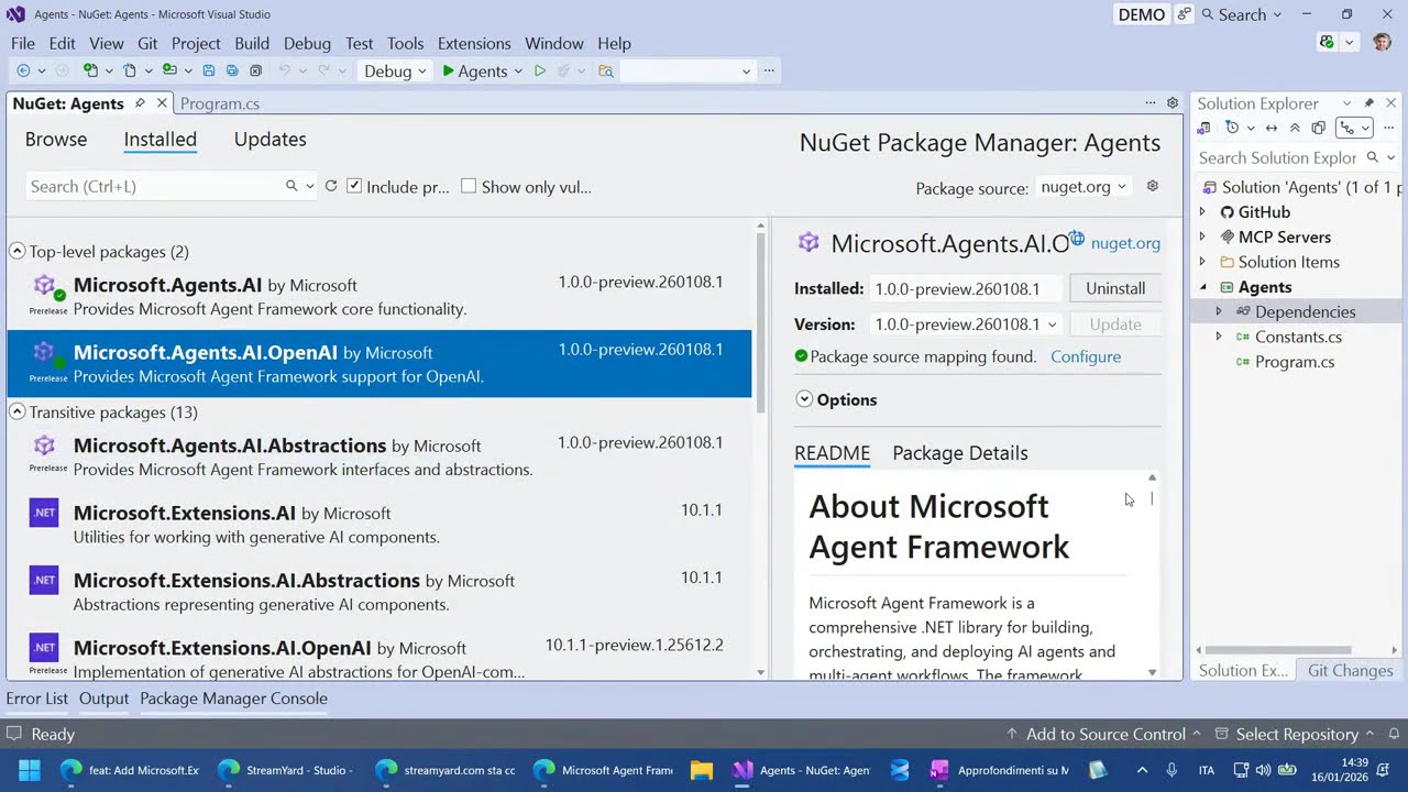 Live Coding: approfondiamo il Microsoft Agent Framework