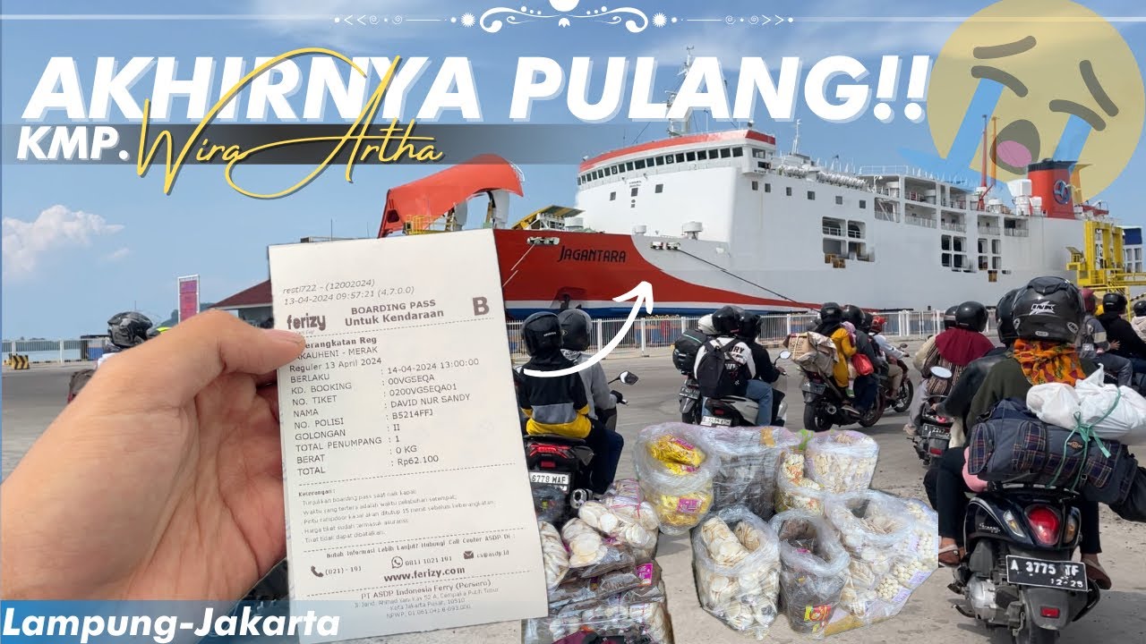 BAWA MOTOR NAIK KAPAL‼️Trip Lampung-Jakarta via Bakauheni Spesial Lebaran