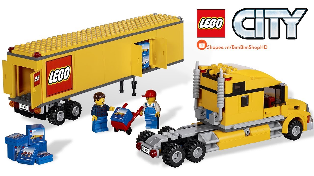Đồ Chơi Xếp Hình LEGO CITY 3221 Lắp Ráp Siêu Xe Tải Container | Lego Speed Build Review