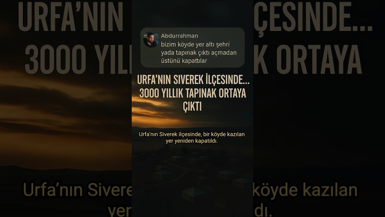 Urfa Siverek'te 3000 Yıllık Tapınak Bulundu. #urfa #siverek #tapınak #arkeoloji