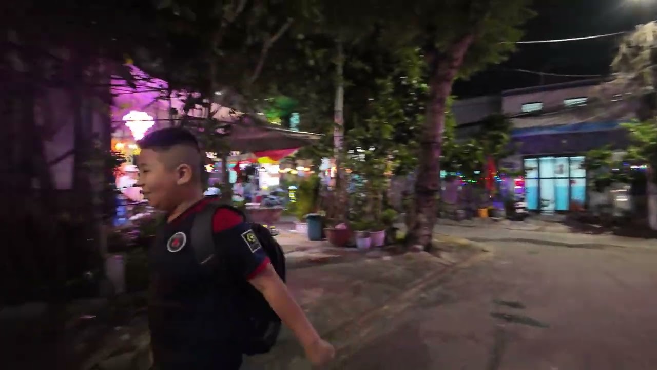 Walk in a residential block in Vietnam