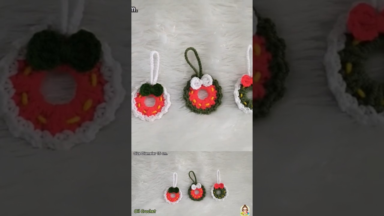 Crochet Christmas Tree decorations 🎄 Crochet Christmas Wreath R21