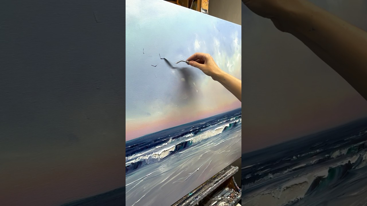 Ocean Bliss | Palette knife painting #seascape