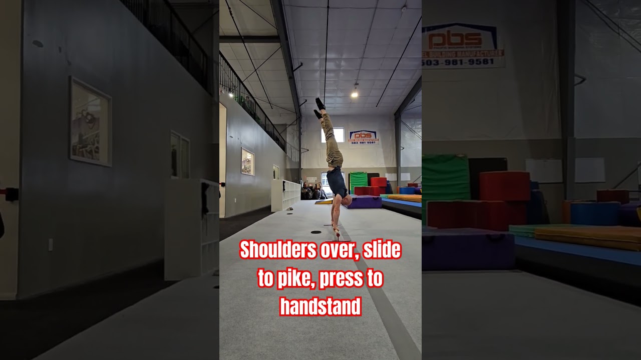 Slider Cast to Handstands Floor Bar Drill