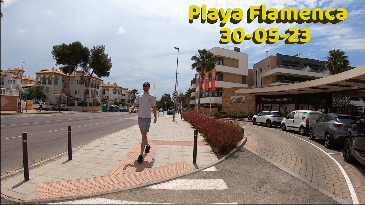 Playa Flamenca, Costa Blanca, Spain. Midday Walking Tour from Flamenca Village to the Beach 🏖️ 🇪🇸