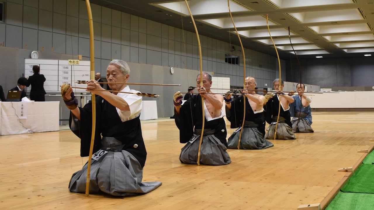 【4K】第76回全日本弓道大会 範士の部／演武・4立目（The 76th Annual All-Japan Kyudo Competition／Hanshi Enbu）