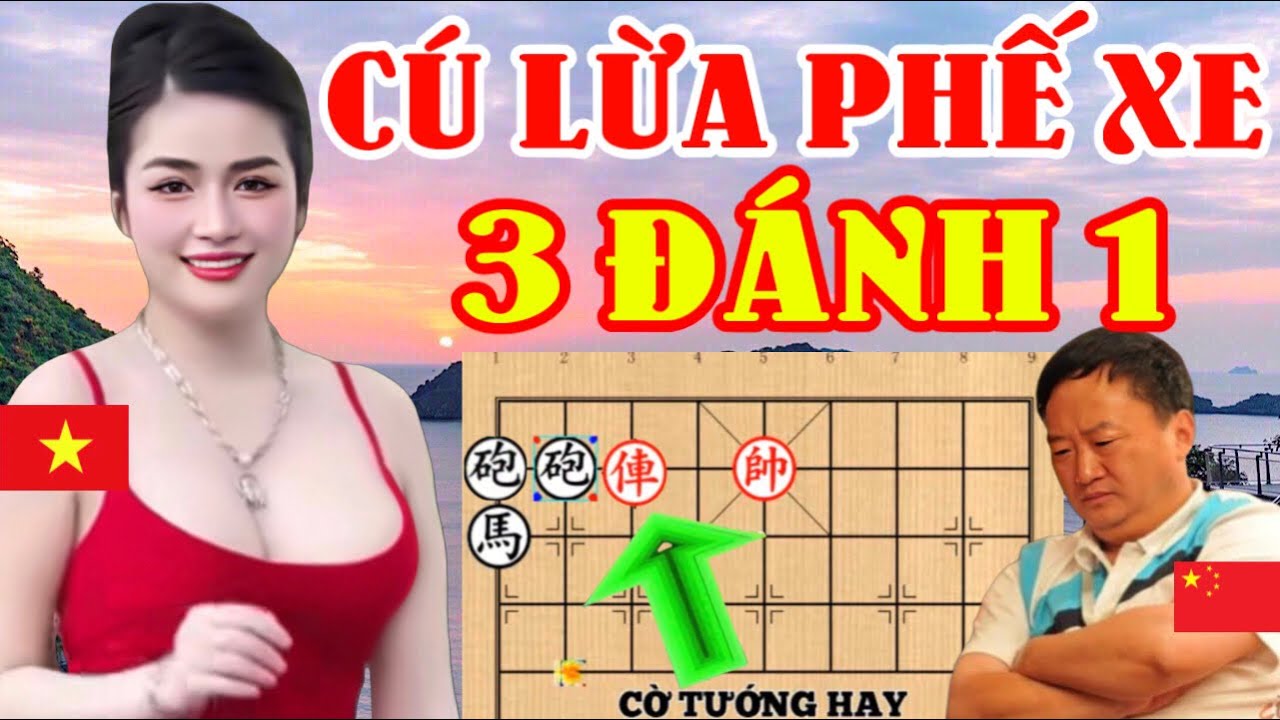 🔴Thấy Đẹp Tưởng Dễ Húp, Em Phế Cặp Xe, 3 Đánh 1, Ai Xem Cũng Sốc [Cờ Tướng Hay]