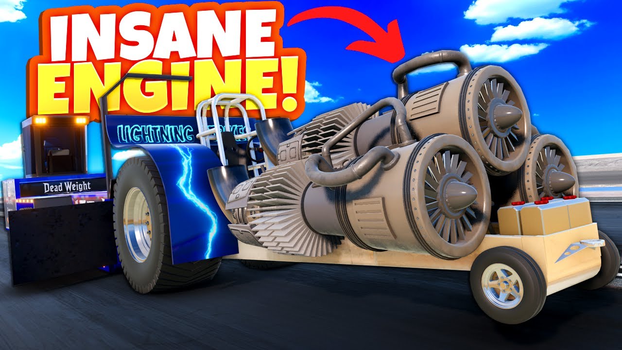 This Tractor Pull Rig Has the Craziest Engine Build Ever! (BeamNG Drive Mods)