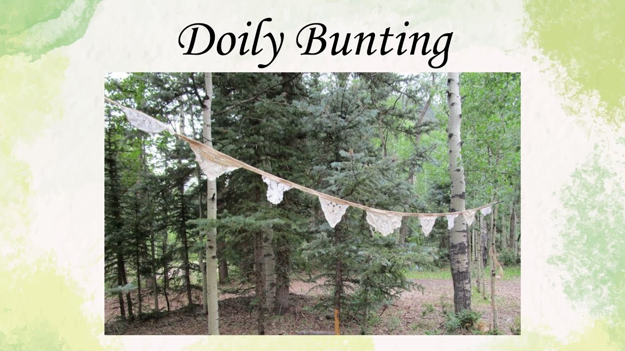 Making a Flag Bunting Out of Doilies!