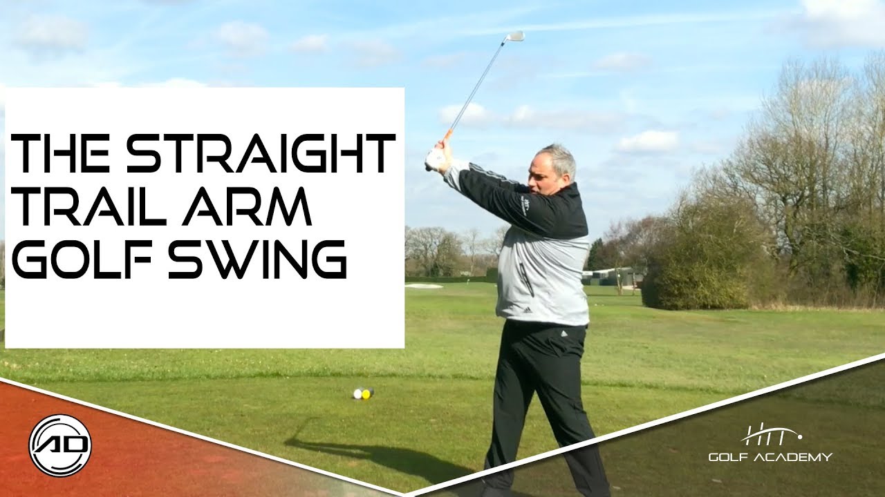 The Straight Trail Arm Golf Swing