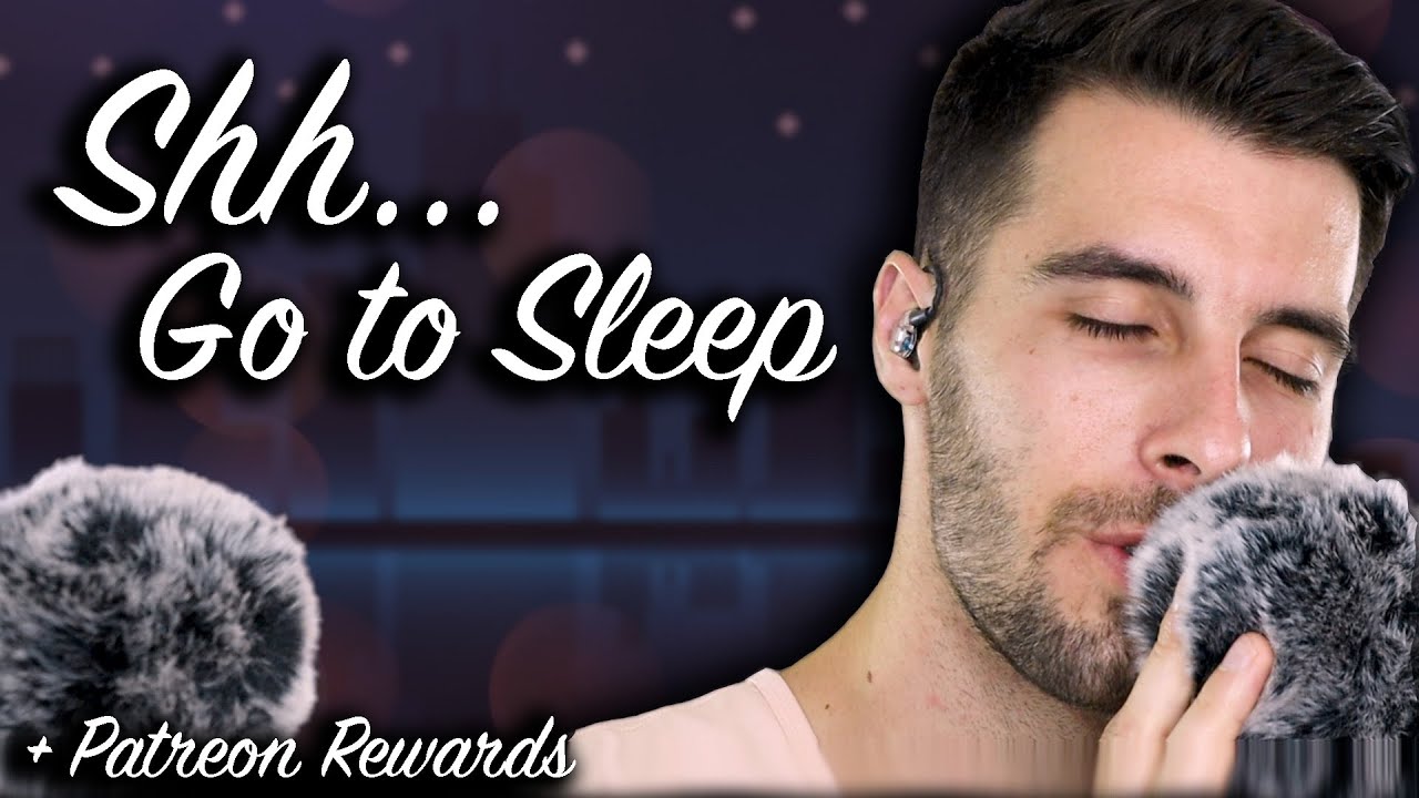 [ASMR] Shh...Go to Sleep (Close up Repetitive Whispers) Relaxing Male ASMR