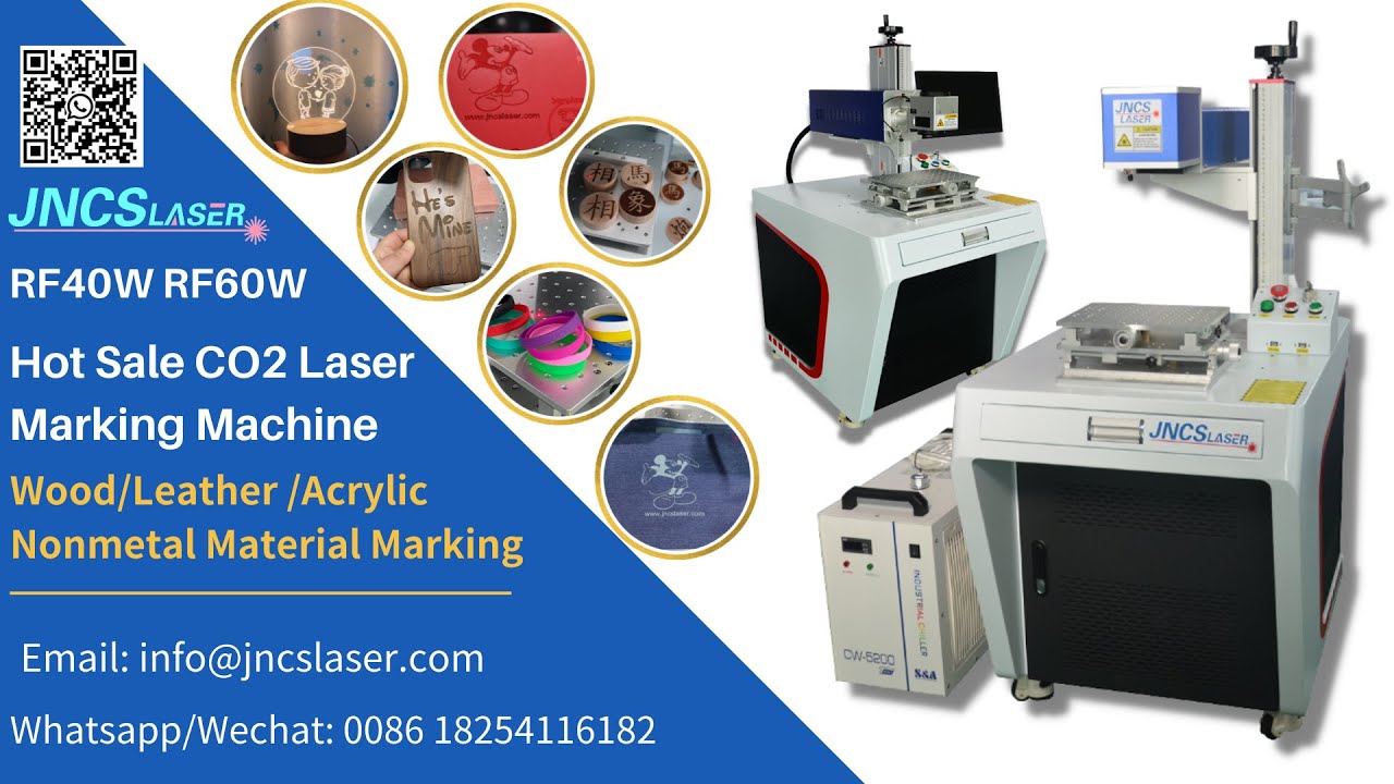 RF40W RF60W high speed co2 laser marking machine wood leather acrylic laser marking machine