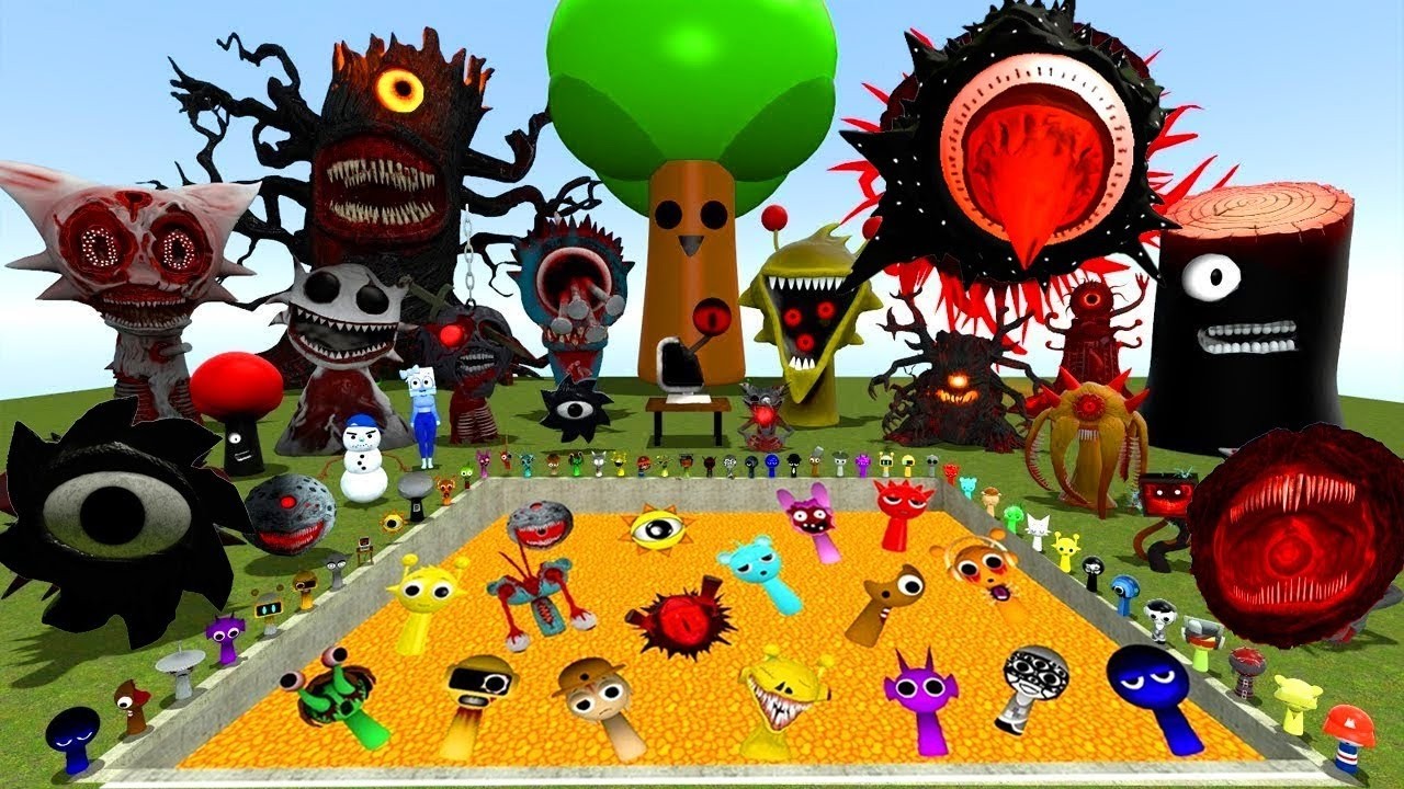 BIG HOLE LAVA ORIGINAL SPRUNKI vs SPRUNKI OC vs COOL AS ICE INCREDIBOX SPARTAN KICKING Gmod !!!