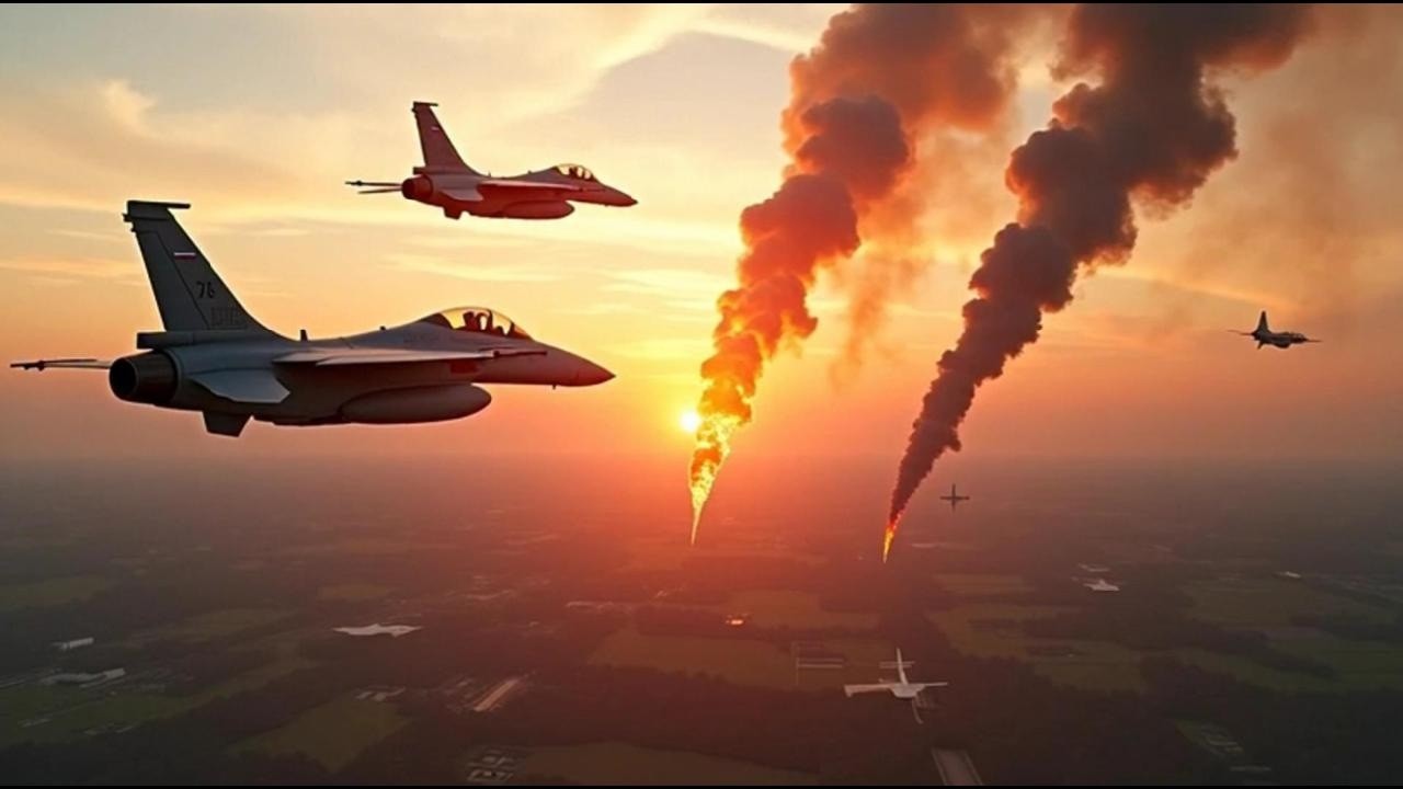 Российская истребительная эскадрилья уничтожена в воздухе украинскими ракетами.