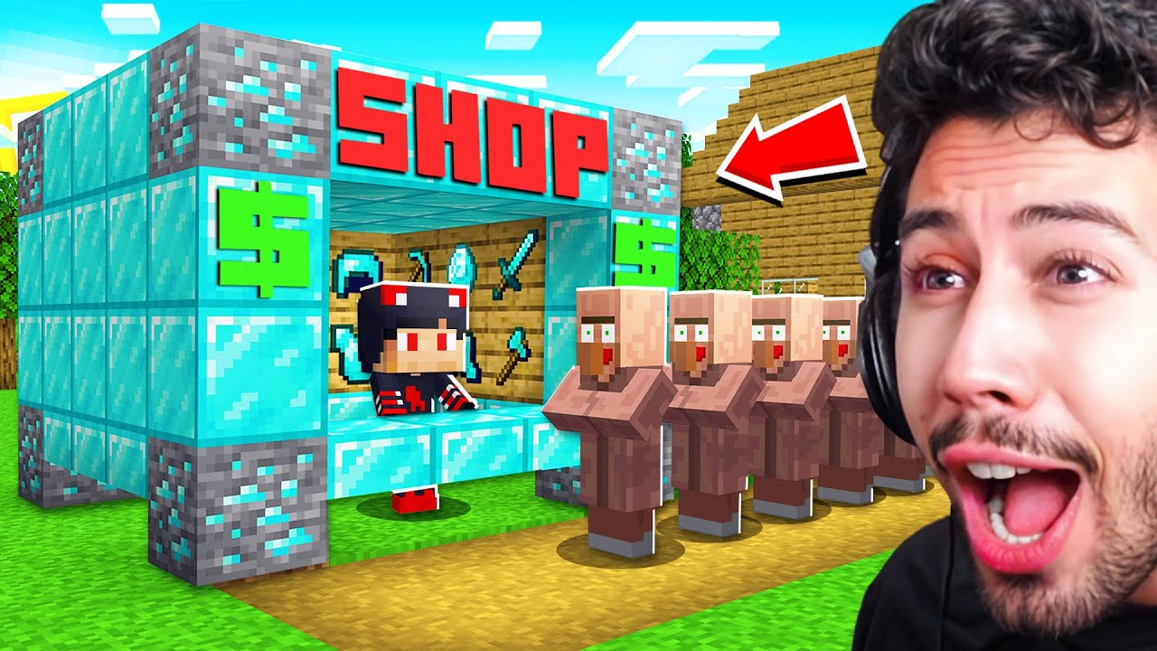 اكتشفنا محل دايموند غريب للقرويين في قرية ماين كرافت !!؟