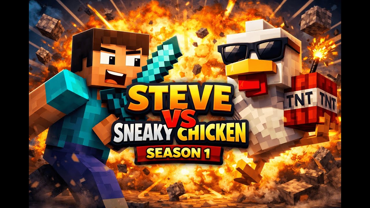 Steve VS Sneaky Chicken S1 All Episodes #kidsvideo  #creeper  #funnyvideo #minecraft #memes #viral